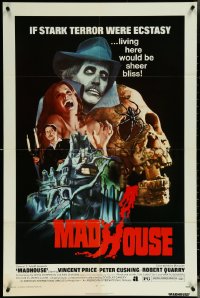 6f1053 MADHOUSE 1sh 1974 Price, Cushing, if terror was ecstasy, living here would be sheer bliss!