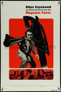6f1056 MAGNUM FORCE int'l 1sh 1973 Clint Eastwood is Dirty Harry pointing his huge gun!
