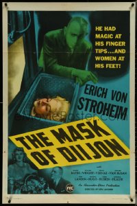 6f1069 MASK OF DIIJON 1sh 1946 Von Stroheim had magic at his finger tips, women at his feet!
