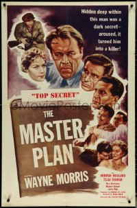 6f1071 MASTER PLAN 1sh 1956 Wayne Morris & Tilda Thamar, communist spy thriller!