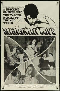 6f1078 MINISKIRT LOVE 1sh 1967 Lou Campa sexploitation, sexy warped mod world morals!