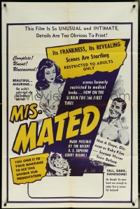6f1080 MIS-MATED 1sh 1950s why are one third of all wives dissatisfied with marriage!