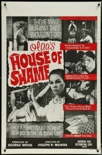 6f1126 OLGA'S HOUSE OF SHAME 1sh 1964 only a fiend could do what she did to 12 young girls!