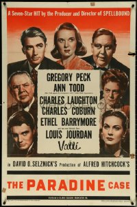 6f1138 PARADINE CASE 1sh 1948 Alfred Hitchcock, Gregory Peck, Todd, Laughton & top cast!