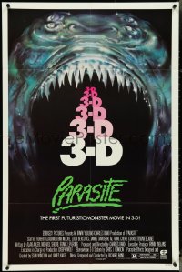 6f1139 PARASITE 1sh 1982 Demi Moore, the first futuristic monster movie in 3-D!