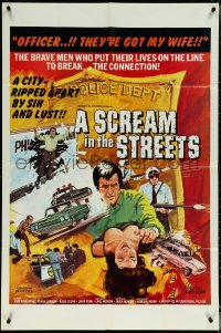 6f1210 SCREAM IN THE STREETS 1sh 1973 her sensuous body drove him to the ultimate act of lust!