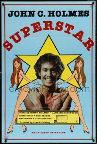 6f1267 SUPERSTAR 24x36 1sh 1978 close-up John Holmes in star with art of sexy naked women, rare!