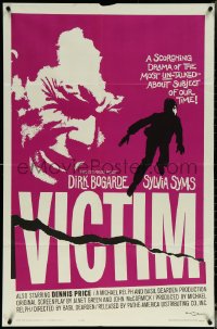 6f1339 VICTIM 1sh 1962 homosexual Dirk Bogarde is blackmailed, directed by Basil Dearden!