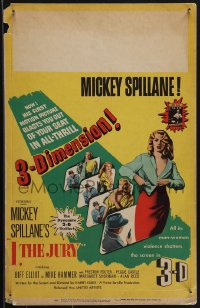 6f0085 I, THE JURY 3D WC 1953 Mickey Spillane, Mike Hammer, great 3-D images of sexy girl stripping!