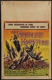 6f0095 MONOLITH MONSTERS WC 1957 classic Reynold Brown art of living skyscrapers of stone, rare!