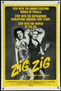 6f1378 ZIG ZIG 1sh 1975 sexy smoking prostitutes Catherine Deneuve & Bernadette Lafont, ultra rare!
