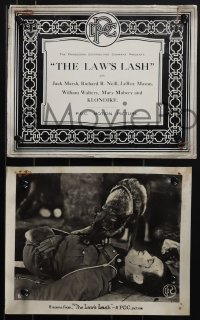 6f1622 LAW'S LASH 7 8x10 to 8x10.25 stills 1928 Klondike the Dog protects his Mountie, ultra rare!