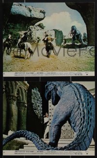 6f1620 VALLEY OF GWANGI 8 color 8x10 stills 1969 Ray Harryhausen fx, cowboys capture dinosaurs!