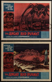 6f0536 ANGRY RED PLANET 8 LCs 1960 images of soldiers on strange planet + bat rat spider monster!