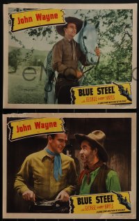 6f0652 BLUE STEEL 5 LCs R1940s great images of western cowboys John Wayne & Gabby Hayes!