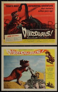 6f0557 DINOSAURUS 8 LCs 1960 great special effects scenes with really fake looking dinosaurs!