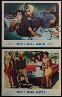 6f0663 DON'T MAKE WAVES 4 LCs 1967 Tony Curtis, super sexy Sharon Tate & Claudia Cardinale!