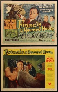 6f0564 FRANCIS IN THE HAUNTED HOUSE 8 LCs 1956 Mickey Rooney with the talking mule, wacky horror!