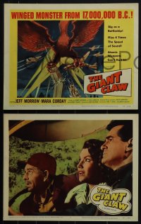 6f0570 GIANT CLAW 8 LCs 1957 Jeff Morrow, Mara Corday, Fred F. Sears directed, cool sci-fi images!
