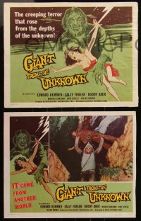 6f0571 GIANT FROM THE UNKNOWN 8 LCs 1958 creeping terror that rose from the depths of the unknown!