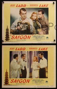 6f0658 SAIGON 5 LCs 1948 great images of sexy Veronica Lake & Alan Ladd in Vietnam!