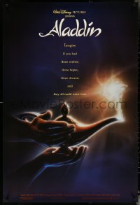 6g0750 ALADDIN DS 1sh 1992 classic Disney Arabian fantasy cartoon, John Alvin art of magic lamp!