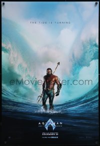 6g0758 AQUAMAN & THE LOST KINGDOM teaser DS 1sh 2023 Jason Momoa in title role, the tide is turning!