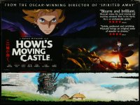 6g0179 HOWL'S MOVING CASTLE British quad 2005 Hayao Miyazaki, great different anime montage!