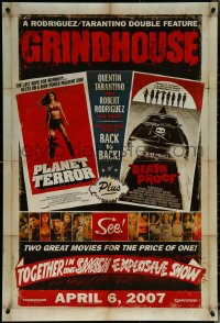 6g0826 GRINDHOUSE advance DS 1sh 2007 Rodriguez & Quentin Tarantino, Planet Terror & Death Proof!