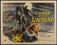 6g0421 CURSE OF THE UNDEAD 1/2sh 1959 art of lustful fiend on horseback by Reynold Brown!