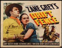 6g0429 DRIFT FENCE style B 1/2sh 1936 Buster Crabbe western, cattle war on the frontier, ultra rare!