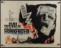 6g0434 EVIL OF FRANKENSTEIN 1/2sh 1964 Cushing, Hammer, he's back & no one can stop him!