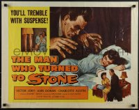 6g0467 MAN WHO TURNED TO STONE 1/2sh 1957 Victor Jory practices unholy medicine, cool horror art!