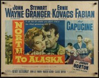 6g0475 NORTH TO ALASKA 1/2sh 1960 John Wayne & sexy Capucine in a fun-filled adventure in the Yukon!