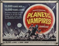 6g0483 PLANET OF THE VAMPIRES 1/2sh 1965 Mario Bava, beings of the future, great Reynold Brown art!