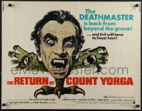 6g0486 RETURN OF COUNT YORGA 1/2sh 1971 Robert Quarry, AIP vampires, wild monster art!