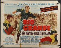 6g0487 RIO GRANDE style A 1/2sh 1950 John Wayne & Maureen O'Hara, directed by John Ford, rare!