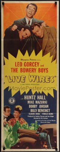 6g0236 LIVE WIRES insert 1946 great images of Leo Gorcey, Huntz Hall & the Bowery Boys!