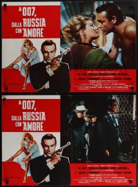 6g0348 FROM RUSSIA WITH LOVE 4 Italian 18x26 pbustas R1980s Sean Connery as James Bond 007!