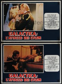 6g0358 MISSION GALACTICA: THE CYLON ATTACK 8 Italian 18x26 pbustas 1979 cool different sci-fi images!