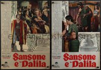 6g0371 SAMSON & DELILAH 10 Italian 19x27 pbustas R1959 Victor Mature, DeMille Biblical classic!