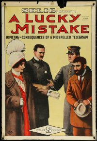 6g0122 LUCKY MISTAKE 1sh 1913 Charles Clary, the consequences of a misspelled telegram, ultra rare!