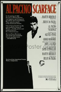 6g0933 SCARFACE 1sh 1983 Al Pacino as Tony Montana, Brian De Palma, Oliver Stone classic!