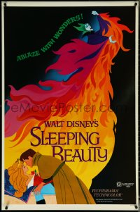 6g0945 SLEEPING BEAUTY 1sh R1979 Disney cartoon classic, great image of the three fairy godmothers!
