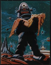 6g0328 FORBIDDEN PLANET 2-sided 17x22 special poster 1978 Robby the Robot carrying sexy Anne Francis!