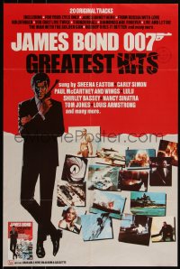6g0293 JAMES BOND 19x28 English music poster 1982 Roger Moore, 007's Greatest Hits, ultra rare!