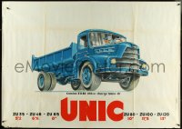 6g0051 UNIC 47x63 French advertising poster 1950s promoting ZU 80 and other trucks, ultra rare!