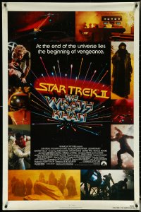 6g0952 STAR TREK II 1sh 1982 The Wrath of Khan, Leonard Nimoy, William Shatner, sci-fi sequel!