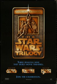 6g0958 STAR WARS TRILOGY style F 1sh 1997 George Lucas, Empire Strikes Back, Return of the Jedi!