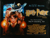 6g0030 HARRY POTTER & THE PHILOSOPHER'S STONE subway poster 2001 cool cast montage art by Drew Struzan!